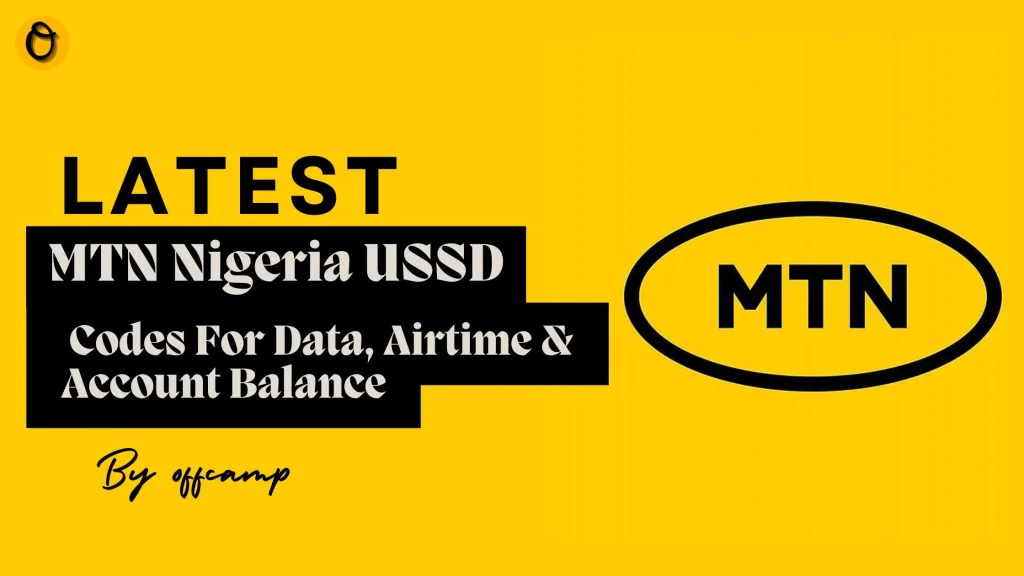 Screenshot of MTN Nigeria USSD codes menu for data