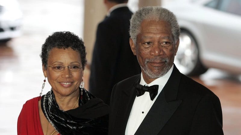 Morgan Freeman and Jeanette Adair Bradshaw on their wedding day in 1967