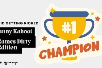 Funny Kahoot names dirty word examples on classroom screen