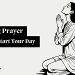 Woman kneeling in prayer during sunrise using morning prayer points for spiritual strength