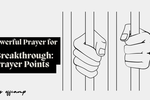 Person praying earnestly for breakthrough with Bible and journal for prayer points