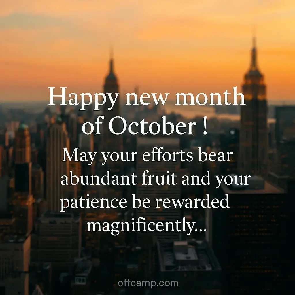 Happy new month messages for friends for october